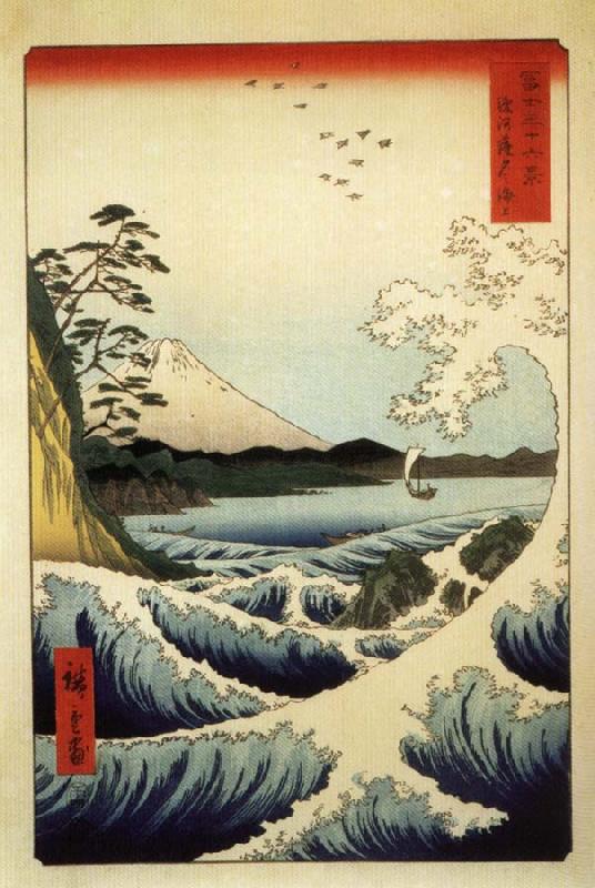 Hiroshige, Ando Fuji from the Gulf of Suruga France oil painting art